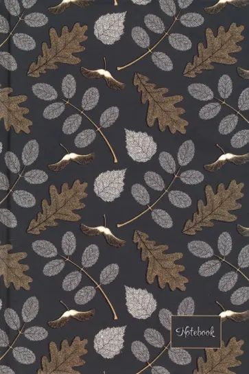 Записная книжка Листья, 80 листов, клетка, А5 обложка книги