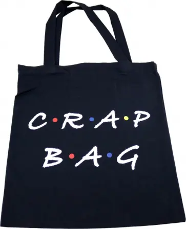Сумка Crap bag, черная обложка книги
