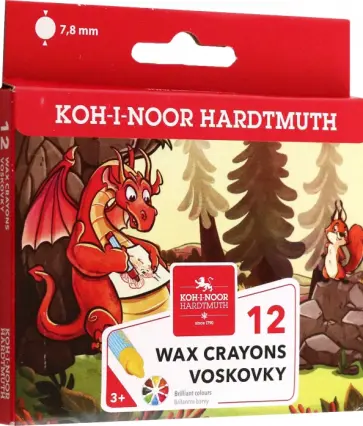 Мелки восковые Дракон, 12 цветов обложка книги