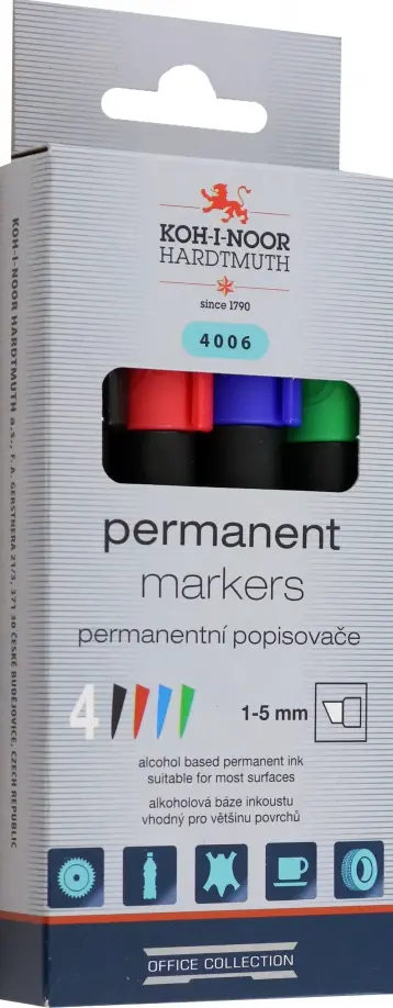 Набор маркеров перманентных, 4 цвета обложка книги