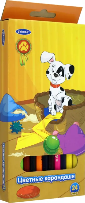 Карандаши цветные Далматинцы, 24 цвета обложка книги