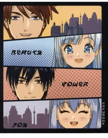 Тетрадь Аниме, 48 листов, клетка обложка книги