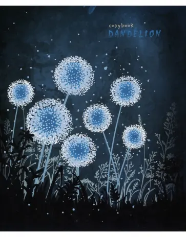 Тетрадь Одуванчики, 48 листов, клетка обложка книги