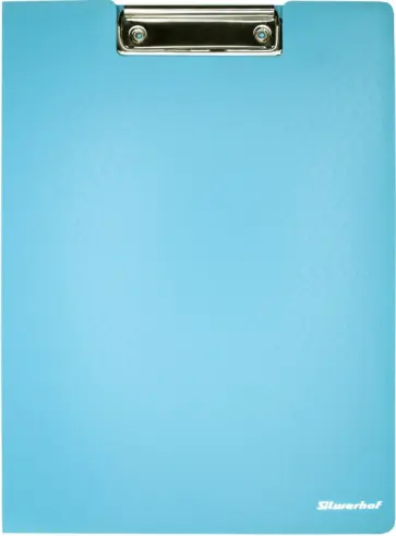 Папка клип-борд, A4, голубая, с крышкой обложка книги