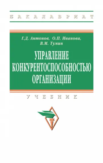 Антонов, Иванова - Управление конкурентоспособностью организации. Учебник обложка книги