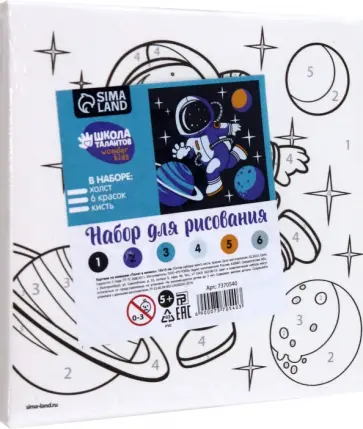 Картина по номерам Полёт в космос обложка книги