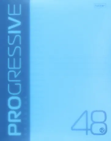 Тетрадь Progressive, 48 листов, линия, синяя Тетрадь Progressive, 48 листов, линия, синяя обложка книги