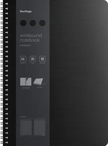 Бизнес-тетрадь Steel&Style, А4, 80 листов, клетка обложка книги