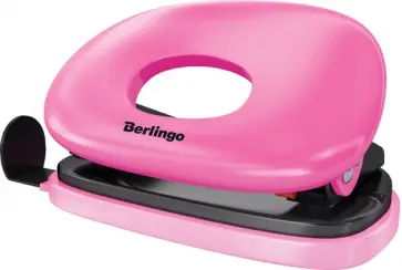 Дырокол Round, 10 листов, розовый обложка книги