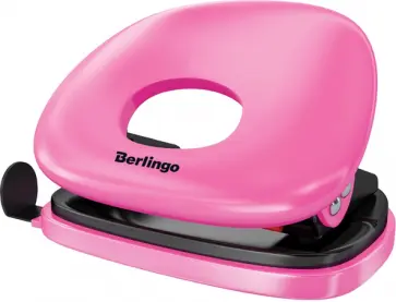 Дырокол Round, 20 листов, розовый обложка книги