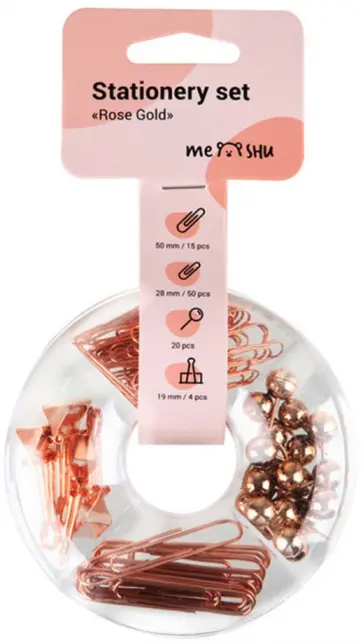 Набор мелкоофисных принадлежностей Rose Gold, 89 предметов, розовое золото Набор мелкоофисных принадлежностей Rose Gold, 89 предметов, розовое золото обложка книги