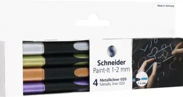 Набор капиллярных металлизированных ручек Paint-It 020, 4 цвета Набор капиллярных металлизированных ручек Paint-It 020, 4 цвета обложка книги