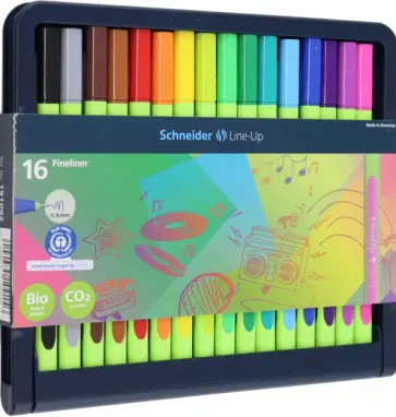 Набор капиллярных ручек Line-Up, 16 цветов обложка книги