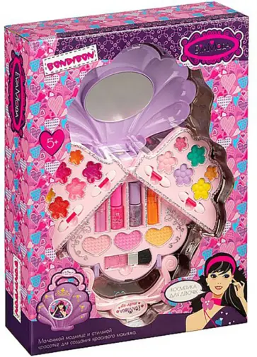 Набор детской декоративной косметики косметичка-сумочка Ракушка обложка книги