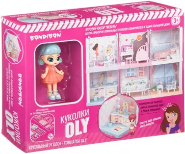 Игровой набор Мебель. Ванная комната и куколка Oly обложка книги