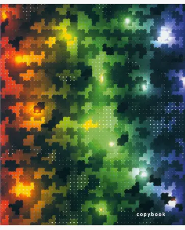 Тетрадь Цветная абстракция, 48 листов, линия обложка книги