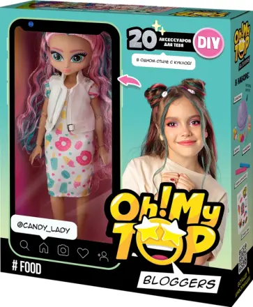 Набор игровой с куклой DIY Oh! My Top Food обложка книги