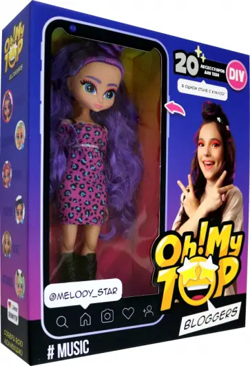 Набор игровой с куклой DIY Oh! My Top Music обложка книги