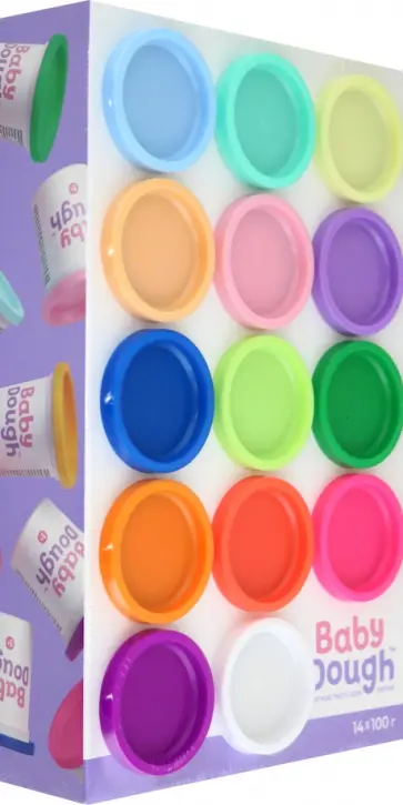 Тесто для лепки BabyDough, 14 цветов обложка книги