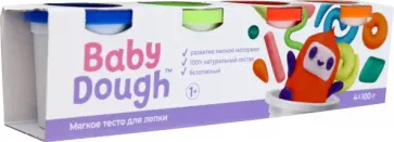 Тесто для лепки Baby Dough, 4 цвета обложка книги