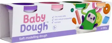 Тесто для лепки Baby Dough, 4 цвета обложка книги