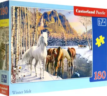 Puzzle-180 Зимний водопой обложка книги