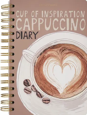 Ежедневник недатированный Cute Dairy. Coffee With You. Cappuccino, 136 листов, А5 обложка книги