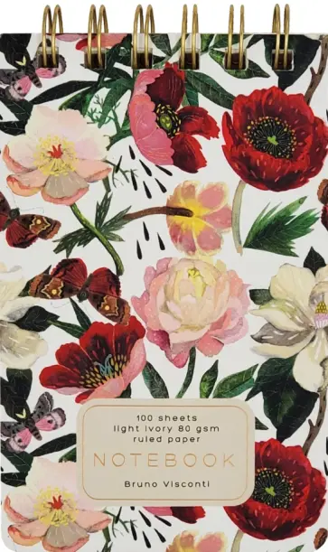 Блокнот Cute Journal. Пионы, 100 листов, линейка, A6- обложка книги