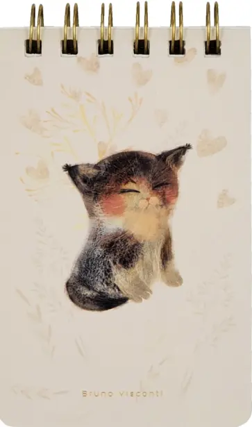 Блокнот Cute Journal. Black&White. Милый котик, 100 листов, линейка, A6- обложка книги