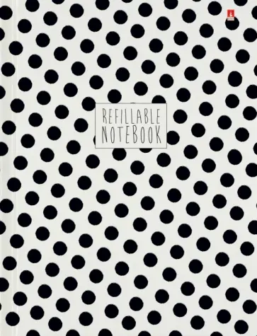 Тетрадь со сменным блоком Black&White. Черный горох, А5, 160 листов, клетка обложка книги