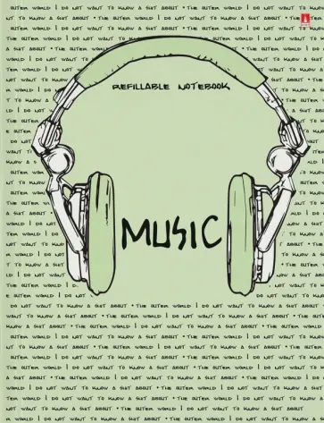 Тетрадь со сменным блоком Soundmania, А5, 160 листов, клетка обложка книги