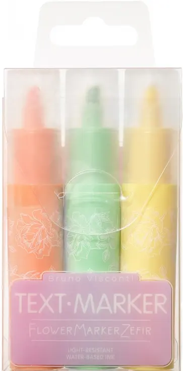 Набор текстовыделителей Flower Marker Zefir, желтый, зеленый, оранжевый, 3 штуки обложка книги