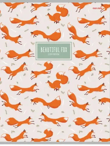 Тетрадь Рыжие лисички, А4, 48 листов, клетка обложка книги