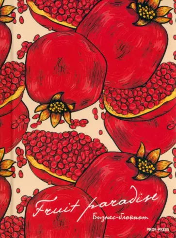 Бизнес-блокнот Красный гранат, А6, 80 листов, клетка обложка книги