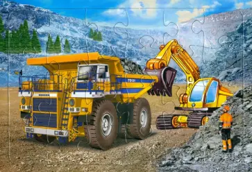 Пазл Карьерный самосвал БелАЗ, 24 элемента обложка книги