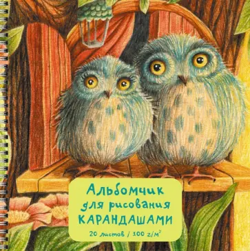 Альбомчик для рисования Совы, 20 листов Альбомчик для рисования Совы, 20 листов обложка книги