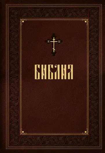 Библия. Книги Священного Писания Ветхого и Нового Завета. Подарочное издание с закрашенным обрезом обложка книги