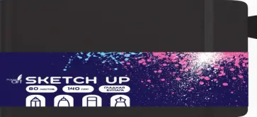 Скетчбук Sketch Up. Черный, 80 листов, А5, горизонтальный Скетчбук Sketch Up. Черный, 80 листов, А5, горизонтальный обложка книги
