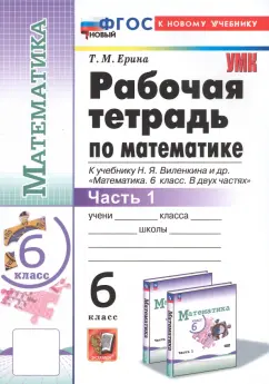 Обложка книги Математика. 6 класс. Рабочая тетрадь к учебнику Н. Я. Виленкина и др., Ерина Татьяна Михайловна