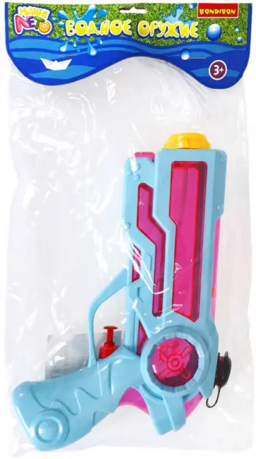 Водный пистолет, голубой с розовым обложка книги