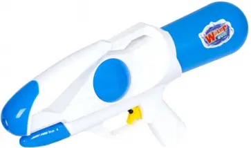 Водный пистолет с помпой, бело-синий обложка книги