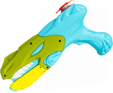 Водный пистолет с помпой, зелёно-голубой обложка книги