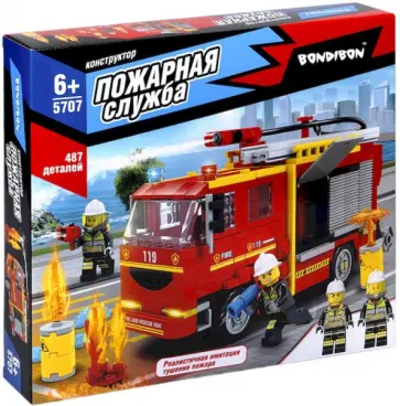 Конструктор Машина-водовоз, 487 деталей обложка книги