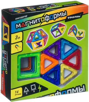 Конструктор магнитный Магнитоформы, 14 деталей Конструктор магнитный Магнитоформы, 14 деталей обложка книги