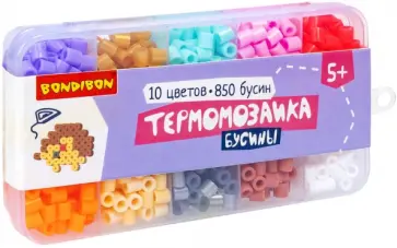 Термомозаика, бусины 2, 10 цветов, 850 бусин обложка книги