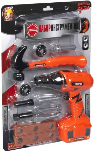 Набор строительных инструментов Папины дети, 12 предметов обложка книги