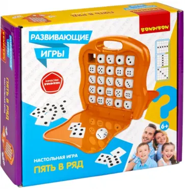 Игра настольная развивающая Пять в ряд обложка книги
