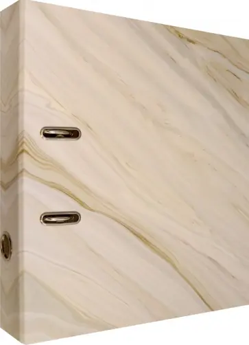 Папка-регистратор с арочным механизмом Белый мрамор, А4 обложка книги