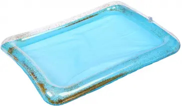 Надувная песочница с блёстками, голубая обложка книги