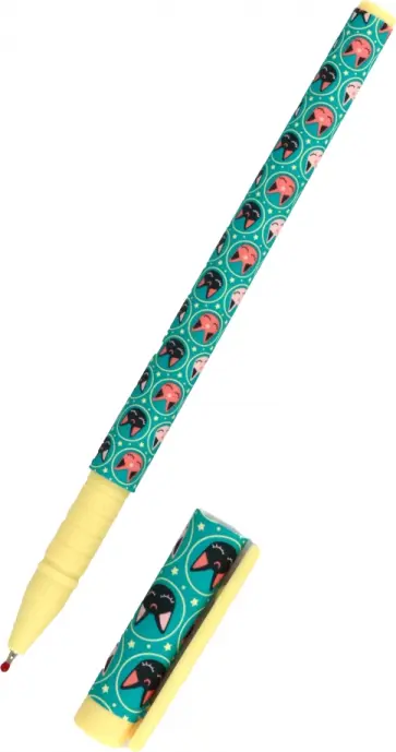 Ручка шариковая Cat, синяя обложка книги